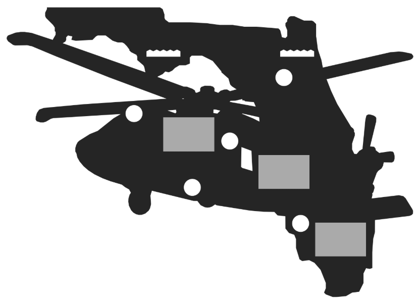 Florida Black Hawk Helicopter Wall Hanger - Back Print Layout