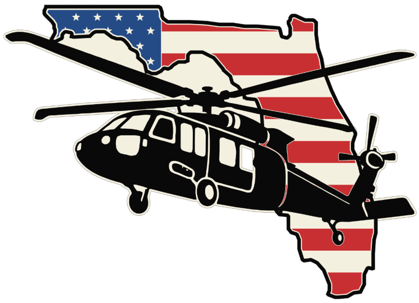 Florida Black Hawk Helicopter Wall Hanger - Front