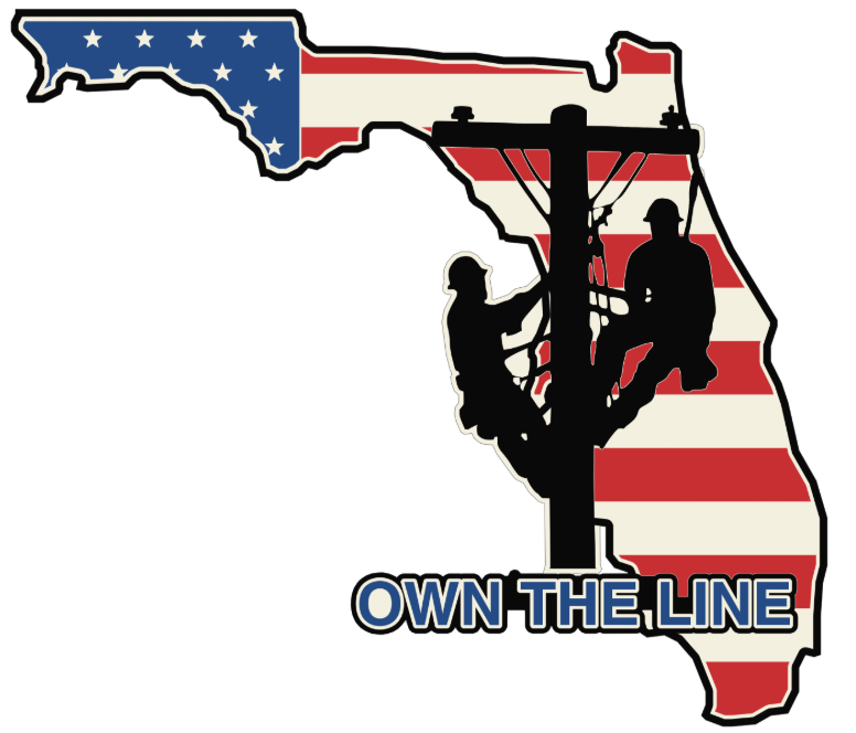 Florida Linemen Own the Line Wall Hanger - Front