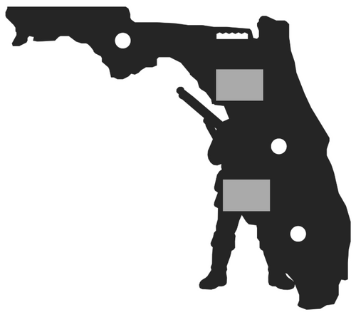 Florida Don't Tread On Me Minuteman Wall Hanger - Back Print Layout