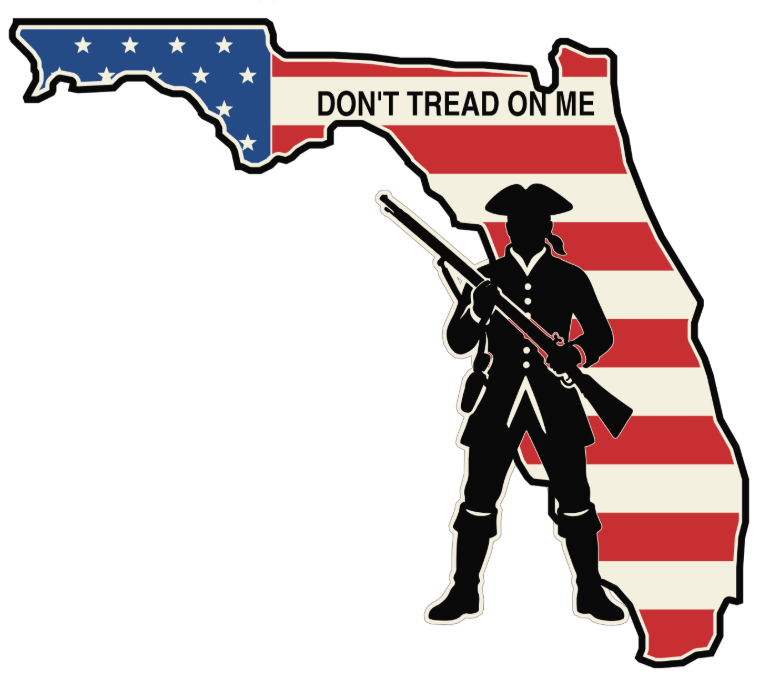 Florida Don't Tread On Me Minuteman Wall Hanger - Front